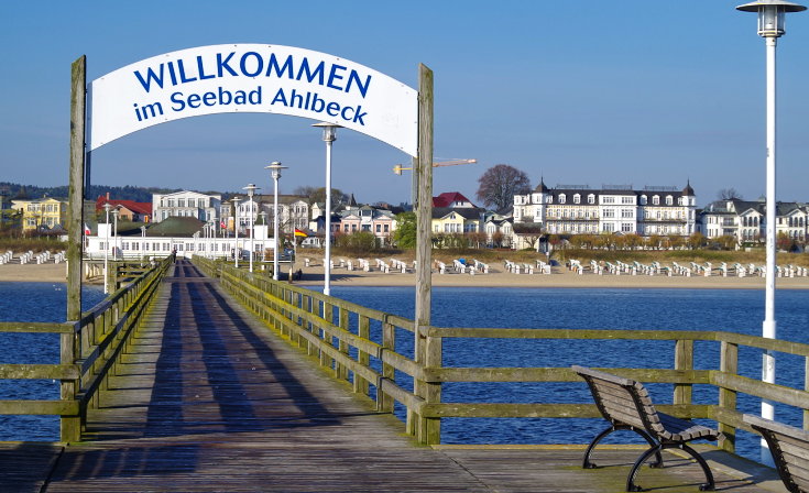 Auf der Seebrücke im Ostseebad Ahlbeck